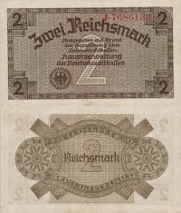 *2 Reichsmark Nemecko - okupované územia 1939 UNC - Kliknutím na obrázok zatvorte -